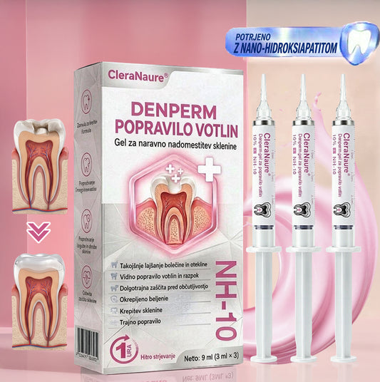CleraNaure® DenPerm gel za obnovo kariesnih lukenj in naravno polnjenje sklenine