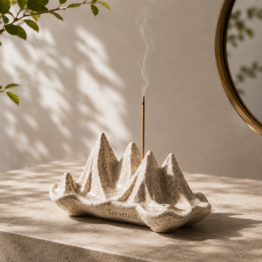 Torvetcut Mountain Peaks Sculptural Incense Holder