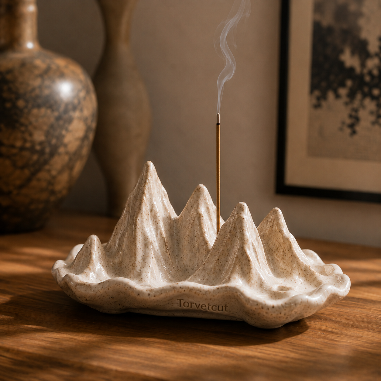 Torvetcut Mountain Peaks Sculptural Incense Holder
