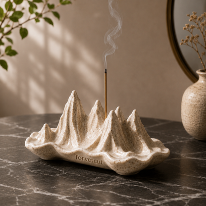 Torvetcut Mountain Peaks Sculptural Incense Holder