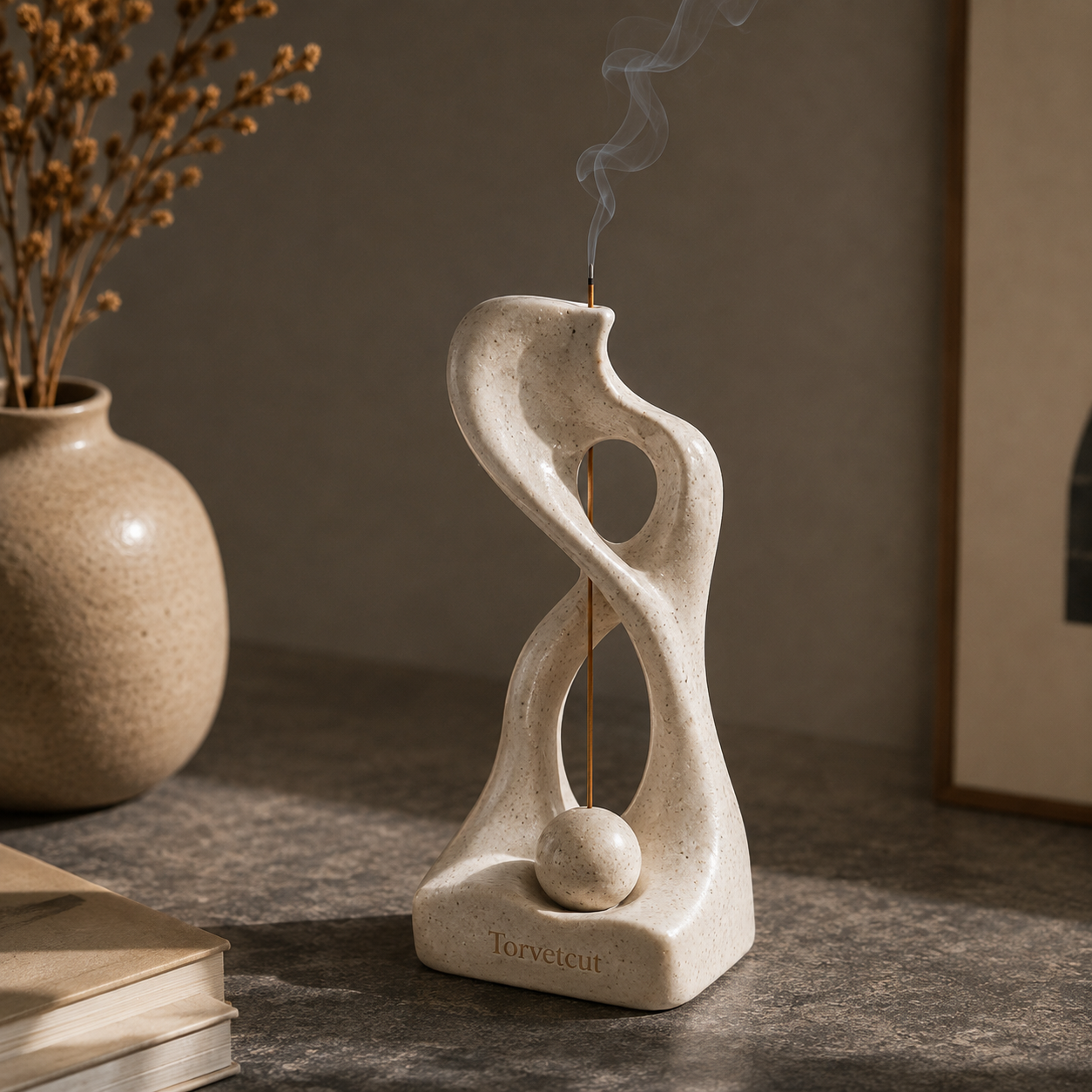 Torvetcut Infinity Flow Sculptural Incense Holder