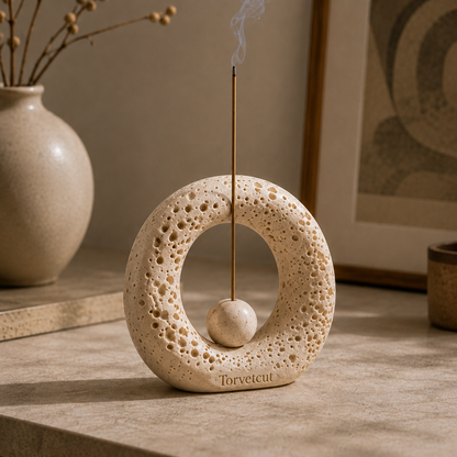 Torvetcut Lunar Halo Sculptural Incense Holder