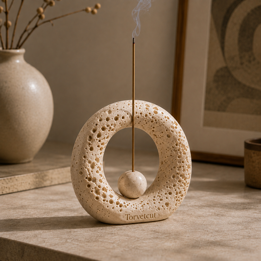 Torvetcut Lunar Halo Sculptural Incense Holder