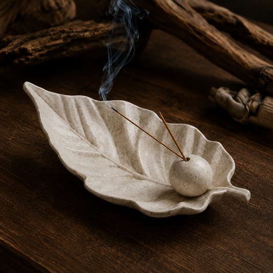 Torvetcut Botanical Leaf Sculptural Incense Holder