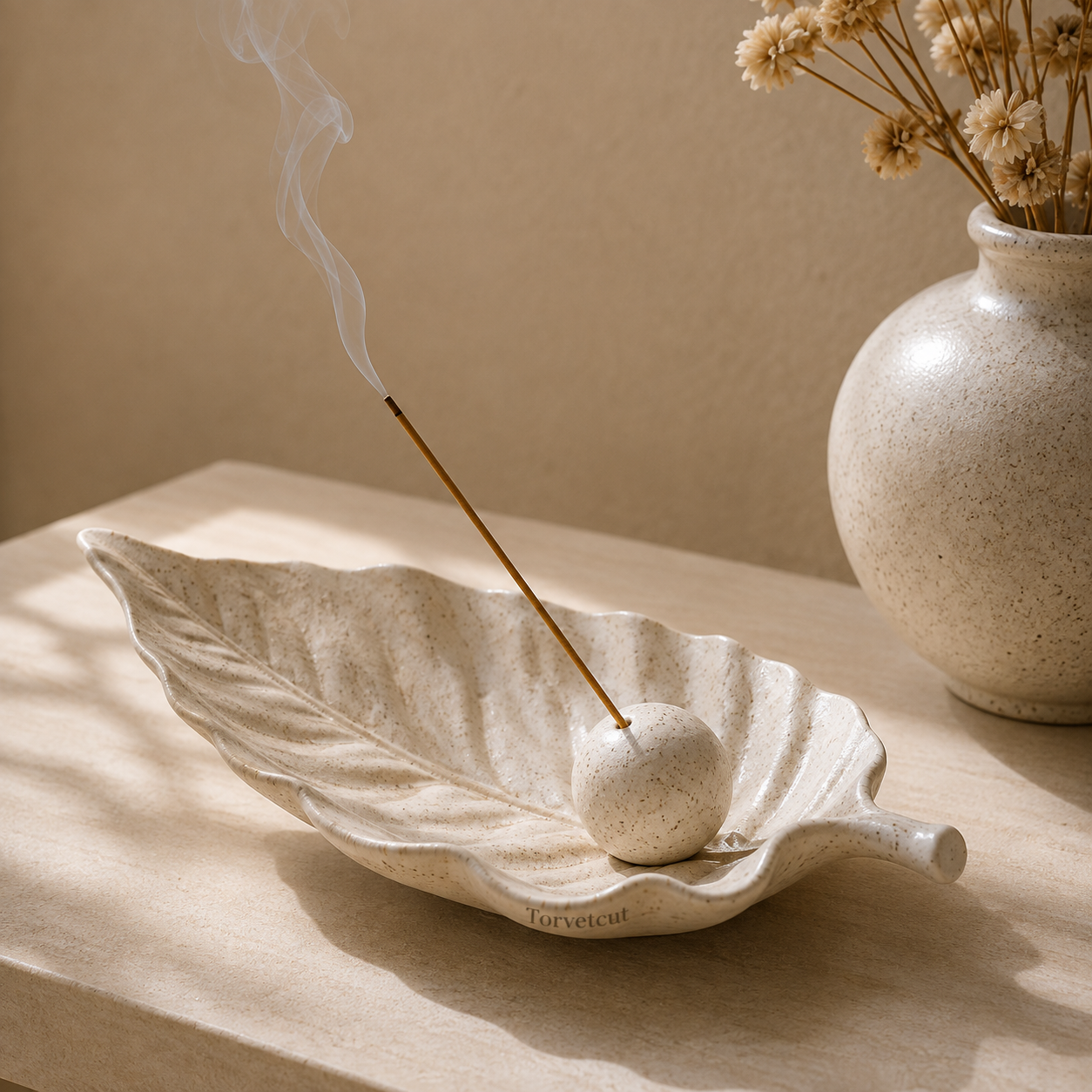 Torvetcut Botanical Leaf Sculptural Incense Holder