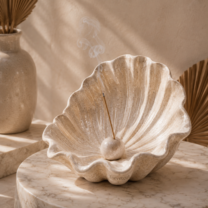 Torvetcut Ocean Shell Sculptural Incense Holder