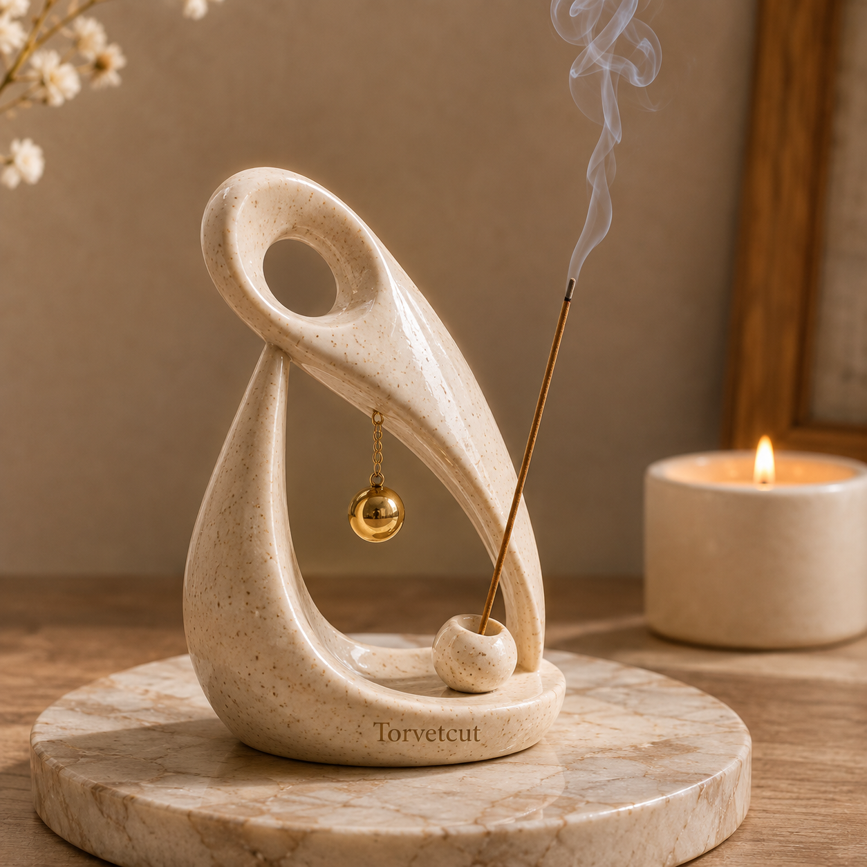 Torvetcut Eternal Loop Balance Sculptural Incense Holder